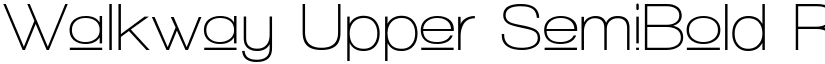 Walkway Upper SemiBold Regular font