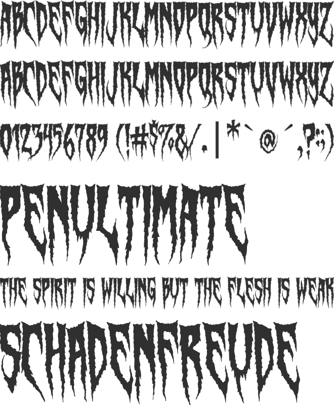 Swamp Witch font preview