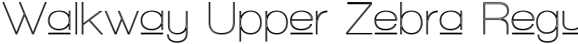 Walkway Upper Zebra Regular font