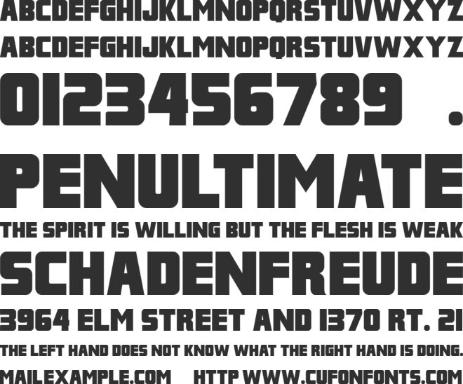 Franklin M54 font preview