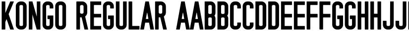 KONGO Regular font