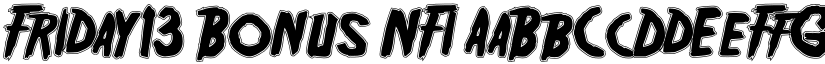 Friday13 Bonus NFI font