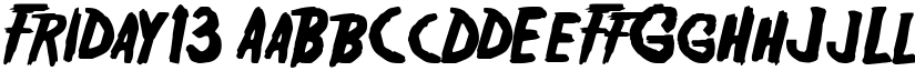 Friday13 font