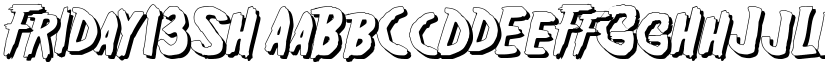 Friday13SH font