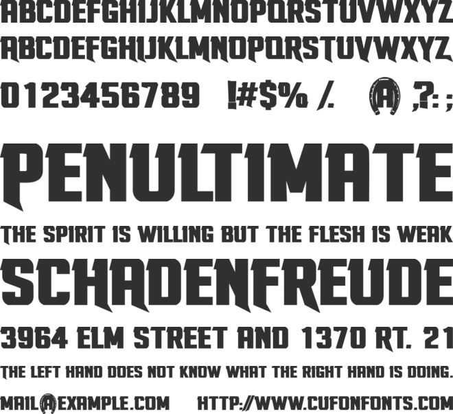 Stallions font preview