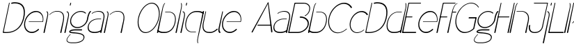 Denigan Oblique font