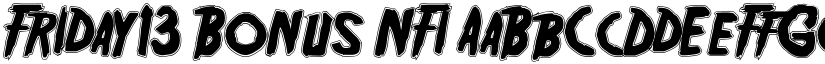 Friday13 Bonus NFI font