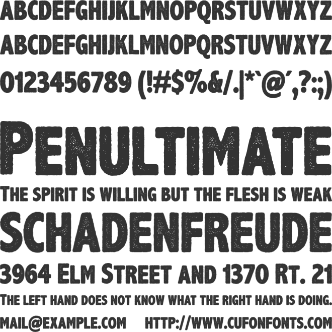 AxeHandel font preview