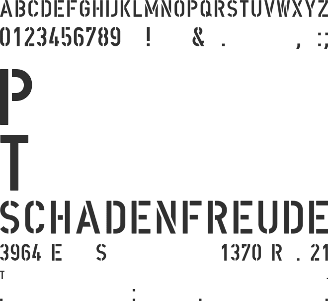DIN Schablonierschrift font preview