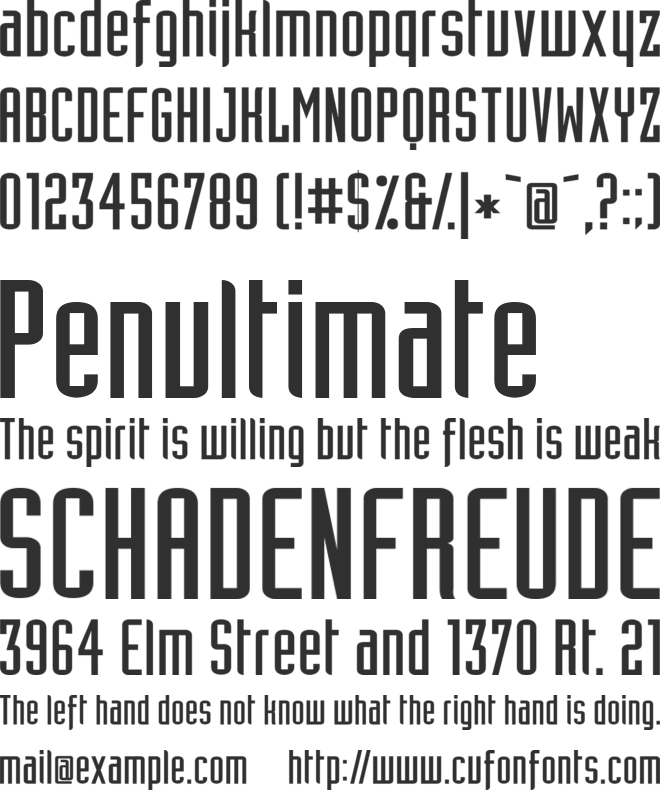 Assiduous font preview