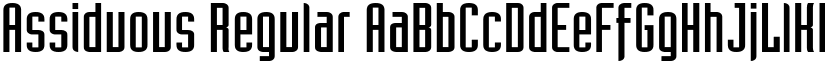 Assiduous Regular font