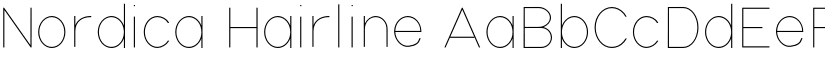 Nordica Hairline font