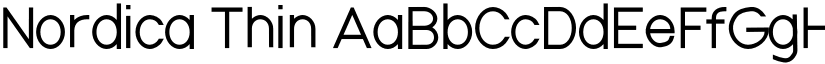 Nordica Thin font