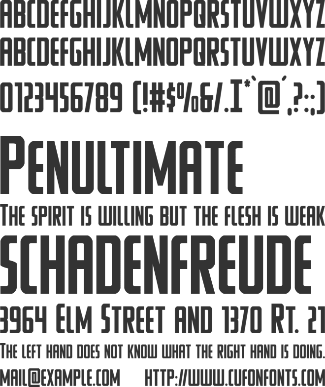 Watchtower font preview