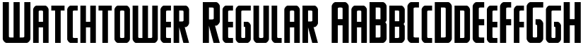 Watchtower Regular font
