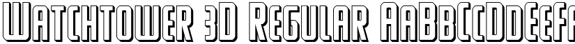 Watchtower 3D Regular font