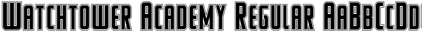 Watchtower Academy Regular font