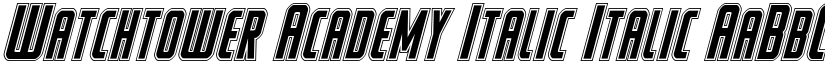 Watchtower Academy Italic Italic font