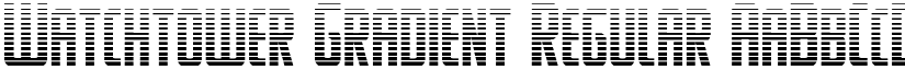 Watchtower Gradient Regular font