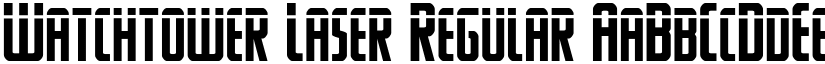 Watchtower Laser Regular font
