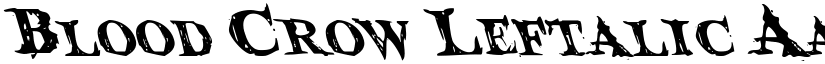Blood Crow Leftalic font