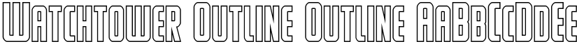 Watchtower Outline Outline font