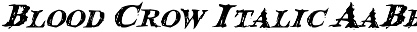 Blood Crow Italic font