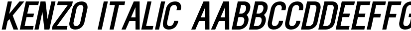 Kenzo Italic font