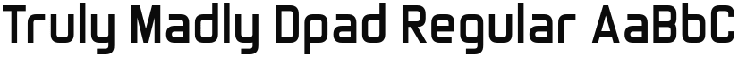 Truly Madly Dpad Regular font