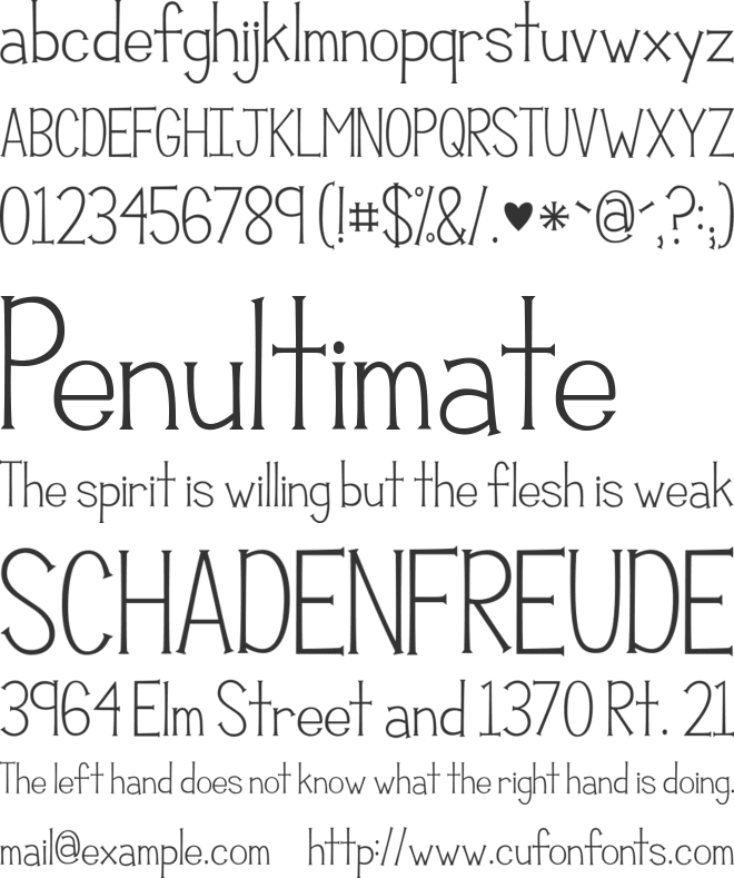 KG Compassion font preview