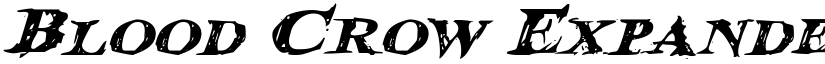 Blood Crow Expanded Italic font