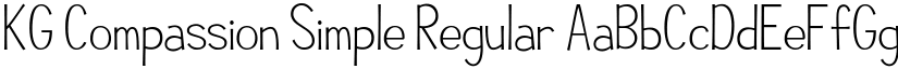 KG Compassion Simple Regular font