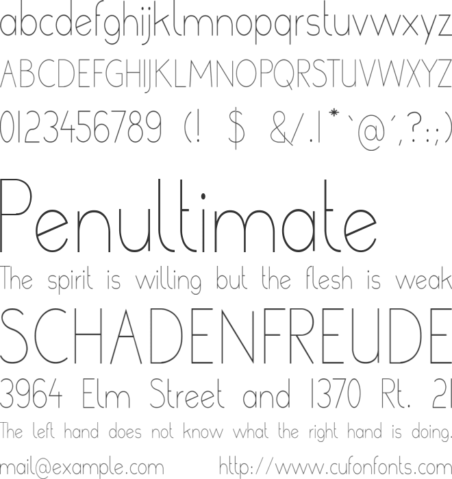 poor weekdays font preview