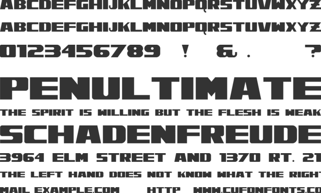 Alpenkreuzer font preview