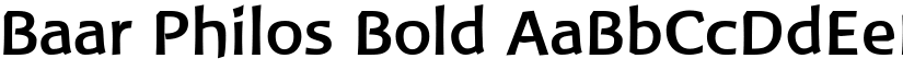 Baar Philos Bold font