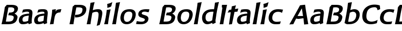 Baar Philos BoldItalic font