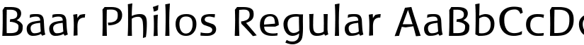 Baar Philos Regular font