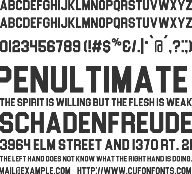 Blockletter font preview