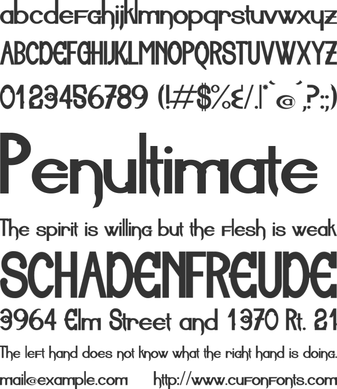 Aiuruoca font preview