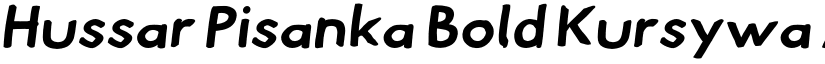 Hussar Pisanka Bold Kursywa font
