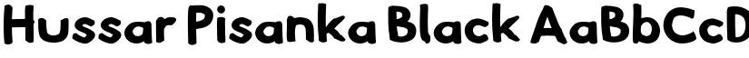 Hussar Pisanka Black font