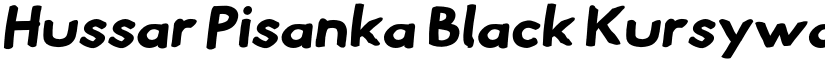 Hussar Pisanka Black Kursywa font