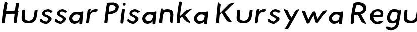 Hussar Pisanka Kursywa Regular font