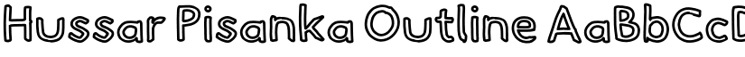 Hussar Pisanka Outline font