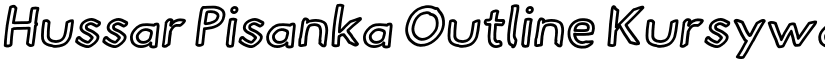 Hussar Pisanka Outline Kursywa font