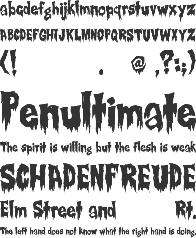 Creepsville font preview
