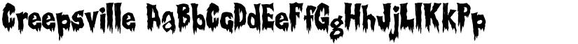 Creepsville font