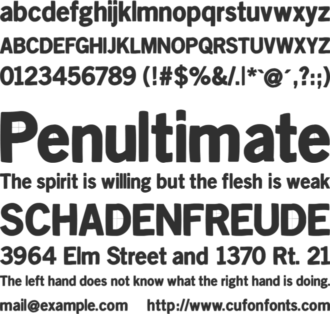 KleinsanBold font preview