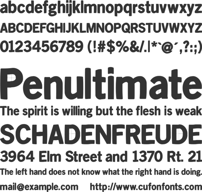 KleinsanBold font preview