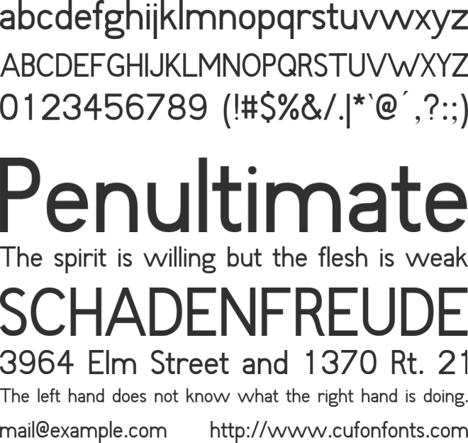 Fudd font preview